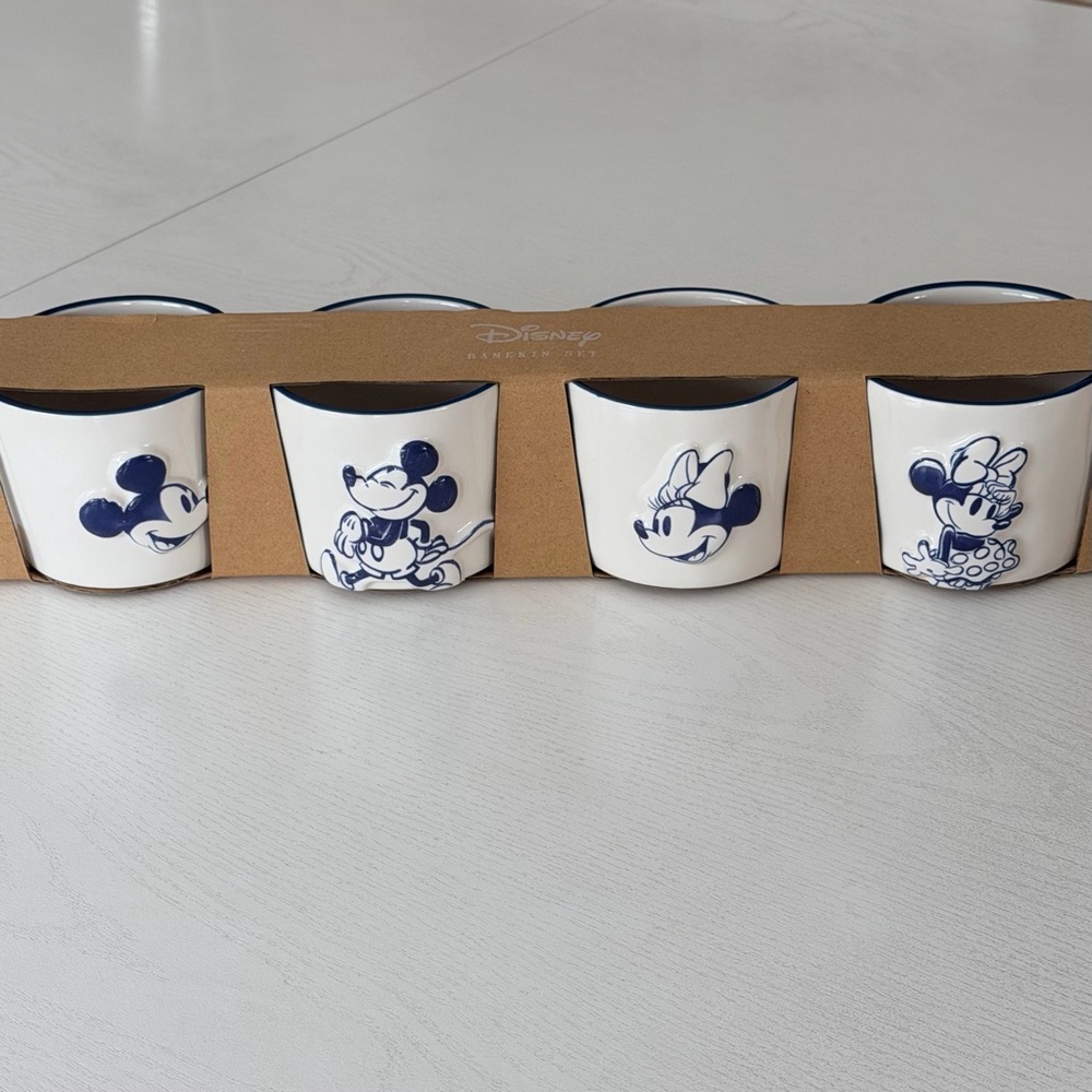 Disney Minnie & Mickey Mouse Double Sided Ramekin 8 oz each Set of 4 - Picture 2 of 13